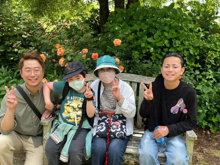 ベンチで一休み